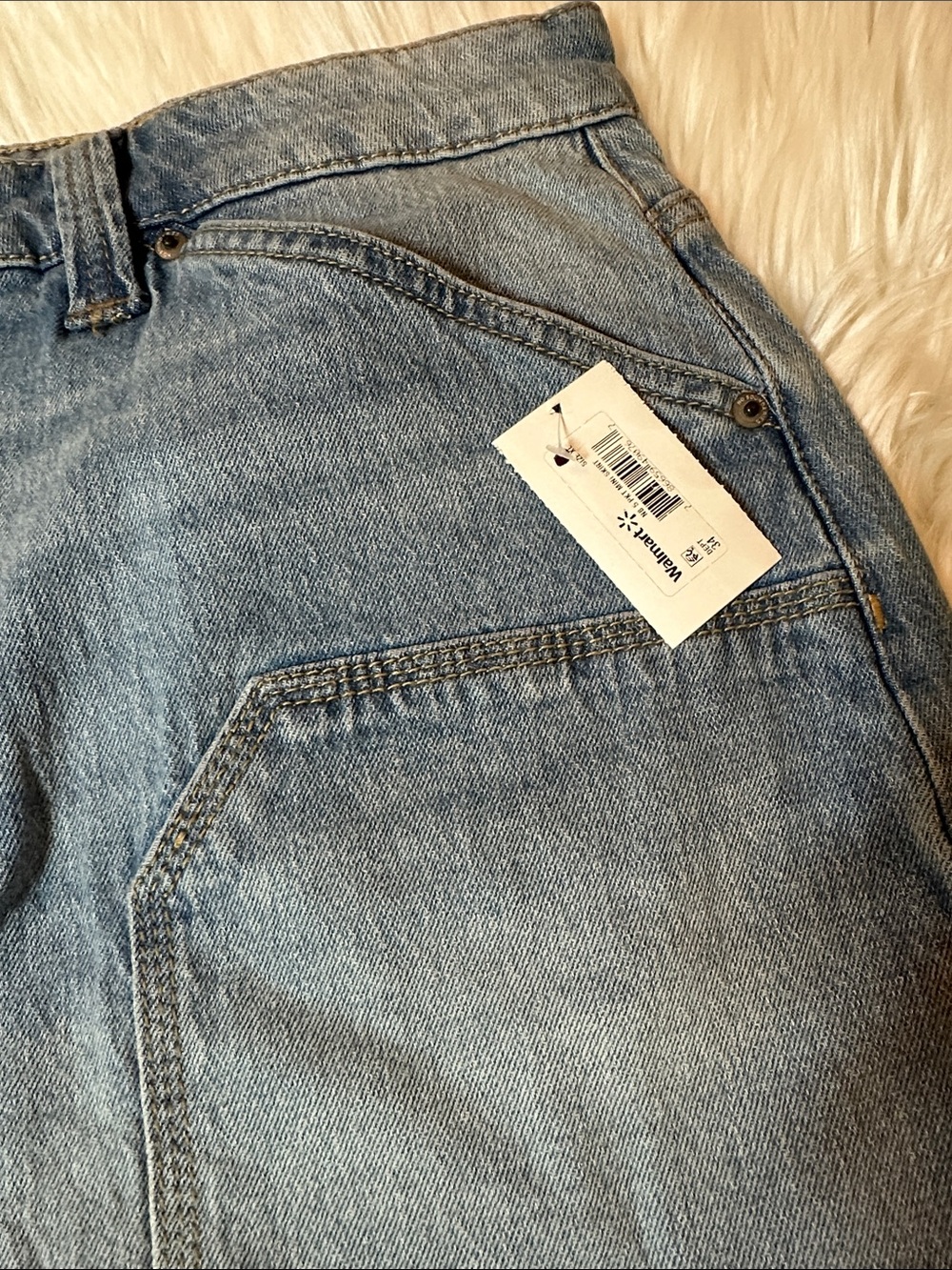 NWT No Boundaries Light Wash Denim Mini Skirt - Light Blue Sz XL 16-18 🦋 - Picture 4 of 10